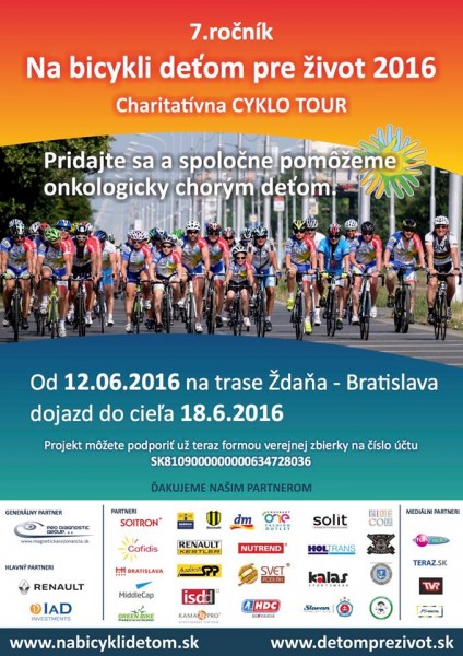 Pozvánka: Na bicykli deťom pre život 2016 - bikepoint.sk