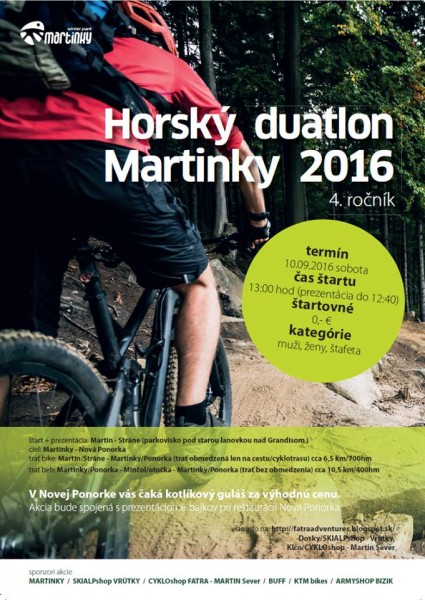 Pozvánka: Horský Duatlon Martinky 2016 - bikepoint.sk