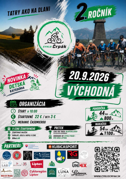 CYKLO Črpák 2026 - Tatry ako na dlani - bikepoint.sk