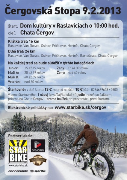 Pozvánka: Čergovská Stopa 09.02.2013 - bikepoint.sk